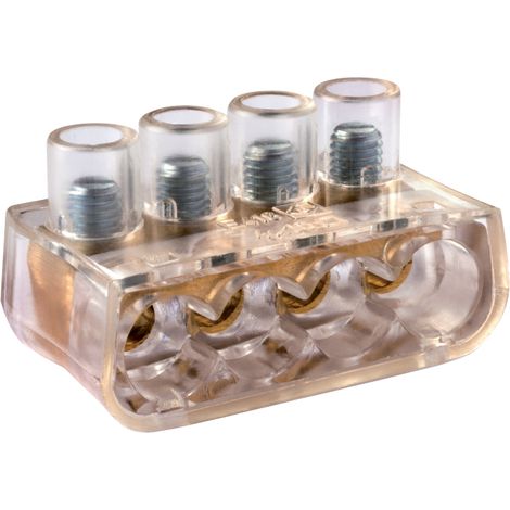 Morsetto forbox a 4 fori, sezione 4x6mm², 4 poli, 450V 41A - Wimex 6003064