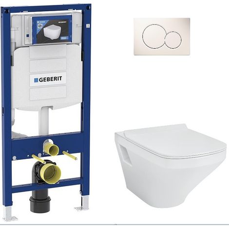 Pack Bati support Geberit et WC suspendu Duravit Durastyle rimless (1/5)