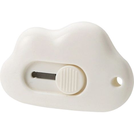 Couteau de découpe portable mini format pour étudiantes, en forme de cœur, avec un nuage mignon et un petit cœur. Déballage express de papier de bureau. (1/5)
