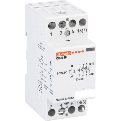 Contattore Modulare 25A Ac1 (Lovato Cod. Cn2510024) (1/5)