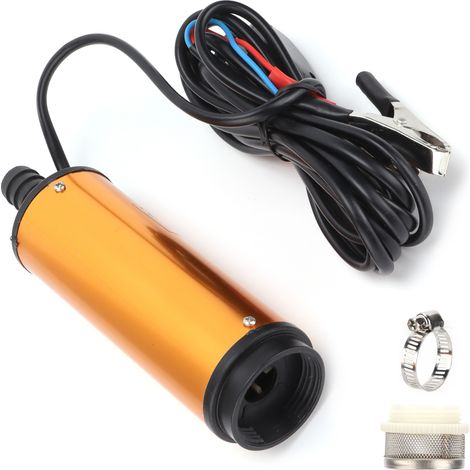 Mini pompe électrique submersible portable 24 V CC pour le pompage de gazole, d'huile et d'eau. Boîtier en alliage d'aluminium. (1/5)