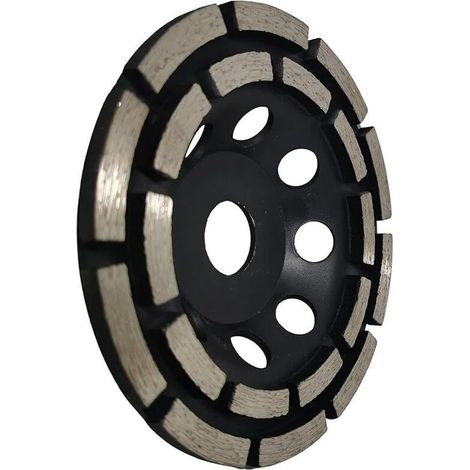 Diamant-Schleif- und Polierscheibe, 125 mm x 22,23 mm, zweireihige Diamant-Schleifscheibe, zum Schleifen von Estrich, Betonplatten, Fliesen und Fliesenkleber. (1/5)