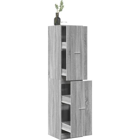 vidaXL Apothecary CabinetÂ Grey Sonoma 40x41x174.5 cm Engineered Wood