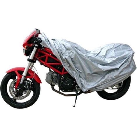 Trade Shop - Cubierta Cubierta Moto Scooter Bicicleta Polietileno Plata Medida S 100 X 200 - (1/3)