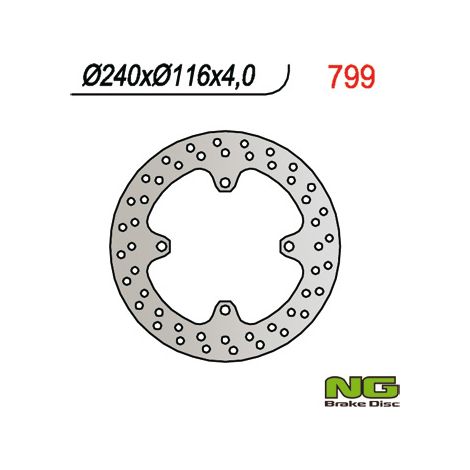 Disco de freno trasero de 240 mm para Kawasaki/Suzuki KX KXF RMZ (04-19), 4 orificios.