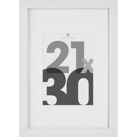 Portafoto in legno Eva bianco 21x30cm - Atmosphera créateur d'intérieur
