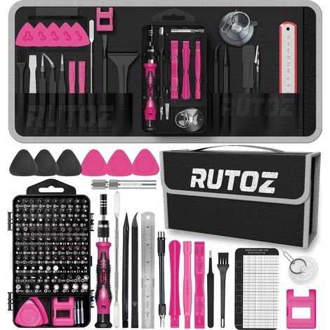 Jeux de Tournevis Rose Torx T5 T6 T8 T9 T10 Cruciforme PH00 PH0 Triwing Y000 Pentalobe P2 P5 avec Outils Kit Démontage pour Lunettes Smartphone Portable Ordinateur (1/5)