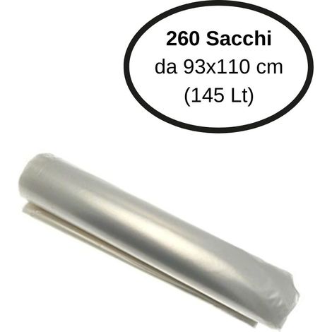 Sacchi per pattumiera jumbo strong extra forti confezione da 240 sacchi trasparenti (1/3)