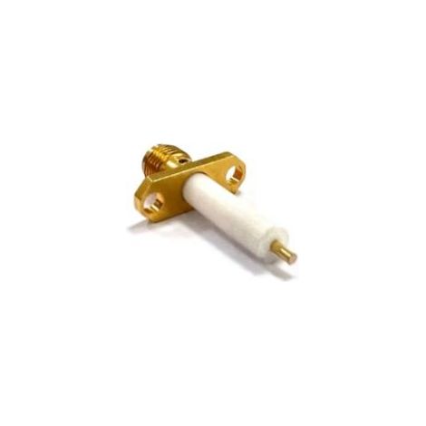 Connecteur coaxial RS PRO Femelle Droit, raccordement A souder 50O Montage sur Platine ( Prix pour 1 )