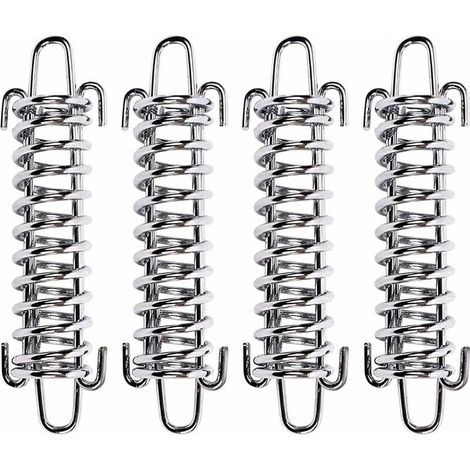 4 Pcs Auvent Fixation Ensemble Tension Ressort Alliage Ressort Auvent Ressort Boucle Robuste Pare-Soleil Voile Kit De Fixation Quincaillerie En Acier Inoxydable Accessoires pour Camping Pinic Randonné (1/5)