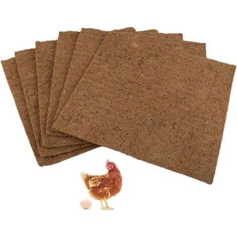 Lot de 6 tapis de nidification, 20 x 20 cm, en fibre de coco, tapis de ponte, réutilisables et réutilisables (1/5)