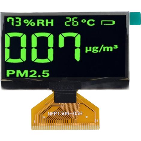 Écran OLED 2,42 pouces module d'affichage à diode électroluminescente organique SSD1309 installation par soudure vert (1/5)