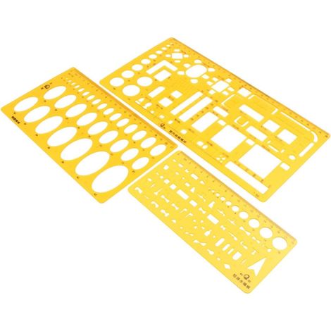 Gabarit de dessin Toyvian en plastique orange pour ellipses et (1/5)