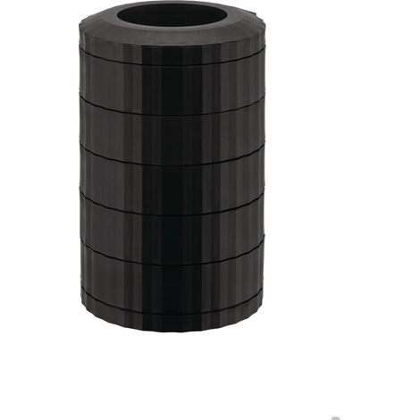 Conteneur Porte-Capsules avec 5 Étagères Rotatives, en Résine Thermoplastique, Noir (1/5)