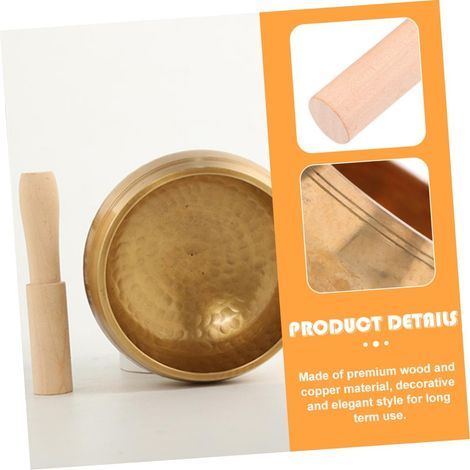 Bol chantant, bol de méditation pour le yoga, bol chantant tibétain, bol en cuivre, bol chantant bouddhiste, bol chantant en cuivre, bol artisanal pour purifier les oreilles, 8 cm de diamètre (1/5)