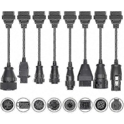 Câble de conversion de diagnostic OBD2 8 en 1 pour camions TCS Auto Tool, compatible avec les cartes SD de diagnostic véhicule. WHBYV (1/4)