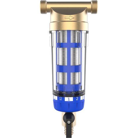 Filtre à sédiments réutilisable - Filtre réutilisable - Préfiltre à eau - Filtre à sédiments - Préfiltre micron - Accessoire purificateur d'eau - Pour tuyau d'eau de puits - Filtre à sédiments( 1/2") (1/5)