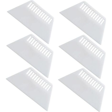 Grattoir pour revêtement mural de voiture, outil de lissage de revêtement mural, outil de lissage des bordures, grattoir de teinte de fenêtre, autocollant mural, papier peint blanc 6 pièces (1/4)