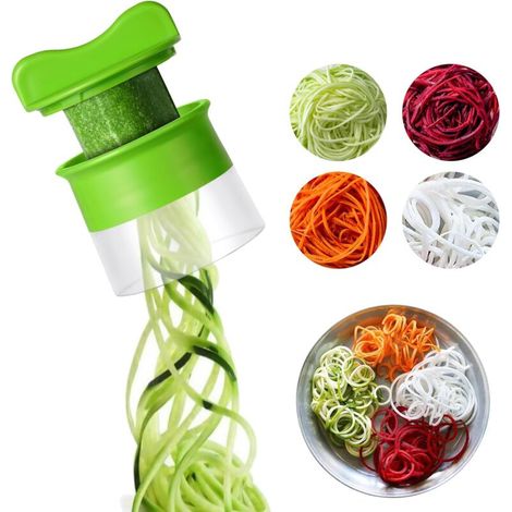 Coupe Légumes, Coupe légume Spiralizer, Spaghetti Légume, Spirale de Légumes Trancheuse pour Courgette Nouilles, Carotte Spaghettis, Concombre Tagliatelle,97.8cm (1/5)