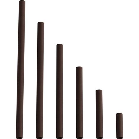 Tube d'extension en métal pour lampes à suspension ou lampes de table 10 cm - Rouille foncé peint (1/2)