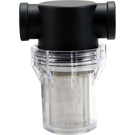 Jardin pré-filtré. pompe avec crépine et acier inoxydable 40 mesh. tuyaux filtrants et embouts hauts. pompe et eau pour l'irrigation du jardin (1" à 40 mesh) (noir) (1/4)