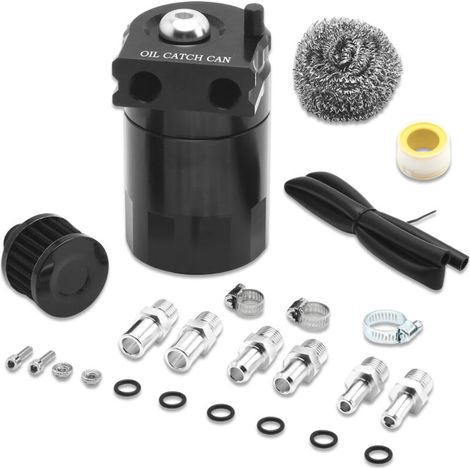 Récupérateur d'huile 300 ml avec filtre de reniflard et tuyau d'essence 3/8" en caoutchouc NBR de 3 m (10 pi), pression 300 PSI, SAE 30R7 (1/5)