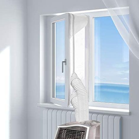 600CM Tissu De Calfeutrage pour Fenêtres pour Climatiseur Mobile et Sèche-Linge - Fonctionne avec Toutes Les Unités de Climatisation Mobiles, Installation Facile (1/3)