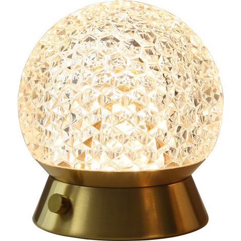 Lampada da tavolo senza fili, lampada a batteria ricaricabile, decorazione per la stanza accanto alla lampada, LED con regolazione continua dell'intensità luminosa (1/4)