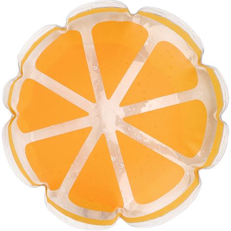 Coussin gonflable rond portable rafraîchissant à eau, idéal pour le camping et la randonnée (orange) (1/5)