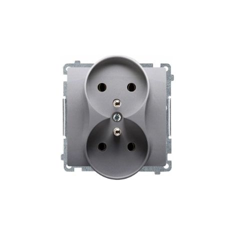 Enchufe doble básico Simon con/sin acero inoxidable BMGZ2M.01/21 (1/2)