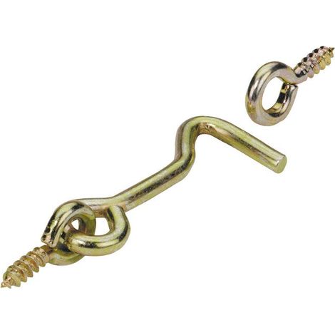 Lot De 4 Crochets De Contrevent Acier Hettich, L.76 X L.23 Mm