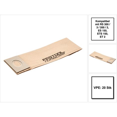 Festool turbo filtro TF II-RS/ES/ET/5 20 pezzi ( 4x 487779 ) per RS 300 / RS 3 / RS 200 / RS 2 / ES 150 / ETS 150 / ET 2
