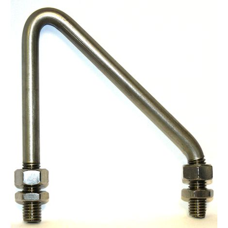 M12 N-Bolt (Leg Bolt) to Grip 70x70 mm angle - T316 Stainless Steel