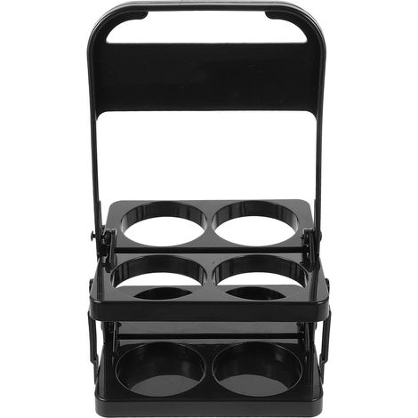 Panier à Bouteilles Pliable en Pp Noir Poignée, Porte-bouteilles de Vin Résistant à L'usure pour Usage Quotidien sur Comptoir (1/5)