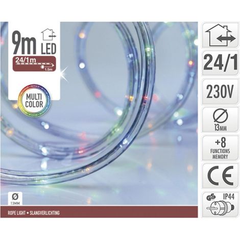 Kit manguera luminosa 9 m microLED para exterior colores - talla