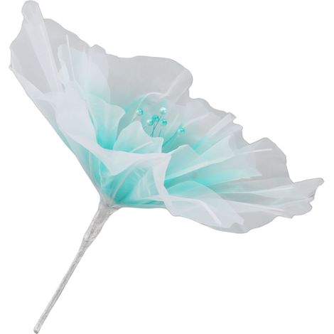 Fleur en gaze de 50 cm de diamètre, couleurs douces et lumineuses, légère, réutilisable, confectionnée à la main en organza, idéale pour la photographie de mariage, vert familial. (1/5)