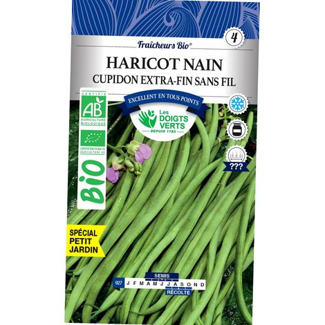 Graines haricot nain cupidon BIO Les Doigts Verts 30g