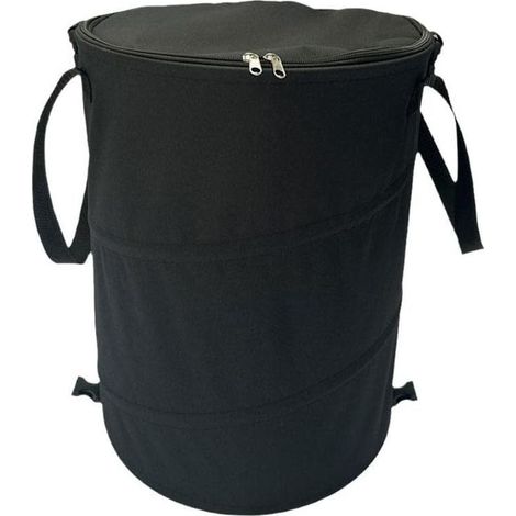 Poubelle de jardin pliable pop-up avec couvercle à fermeture éclair, sac à déchets de feuilles robuste pour la collecte des déchets et du jardinage (1/5)