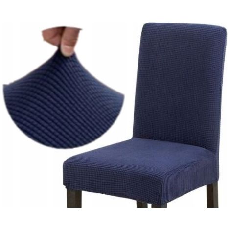 Marineblauer Stuhlbezug, dick, elastisch (1/5)