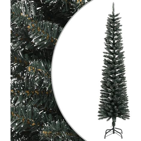 Künstlicher Weihnachtsbaum mit Ständer Schlank Grün 240 cm PVC