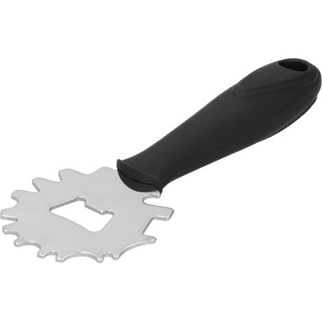 Grattoir à barbecue en acier inoxydable sans poils, avec ouvre-bouteille intégré. (1/5)