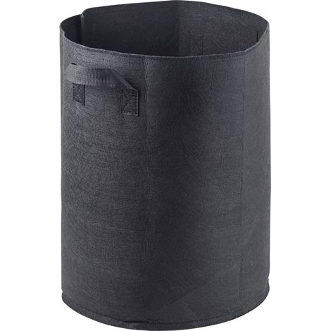 Meister Pflanzsack 43 Liter - 10 Gallonen - 45 x Ø 35 cm - 5 Stück - Luft- & wasserdurchlässig - Filz / Pflanzen-Sack / Kartoffel-Pflanzsack / Filz-Topf / Filz-Pflanztasche / 9960590