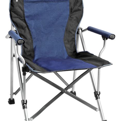 Brunner Silla Plegable Raptor Classic Negro/Azul - Estructura de Acero, Carga 110 Kg