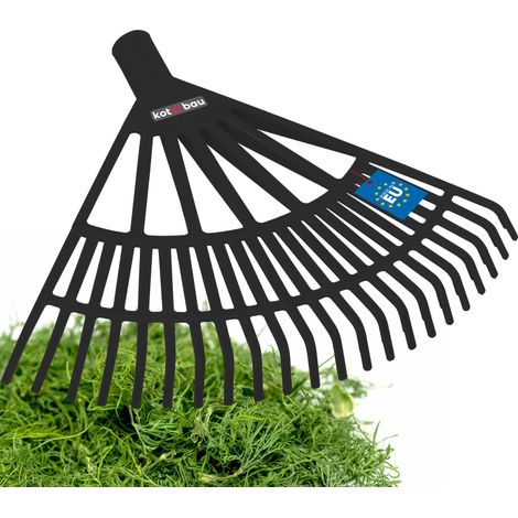 KOTARBAU® Rateau à Feuilles - Plastique - 44 cm - Noir - sans Manche - Râteau Jardin - Balai à Gazon - Ramasse Feuilles - Léger - Résistant - Entretien Jardin (1/5)