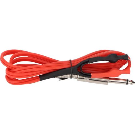 Cordon silicone rouge pour machine à tatouer, alimentation 1,8 m, câble clip avec crochet, accessoire de connexion (1/5)