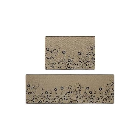 Elegance Machine Washable Doormat and Runner, Trailing Flower (1/4)