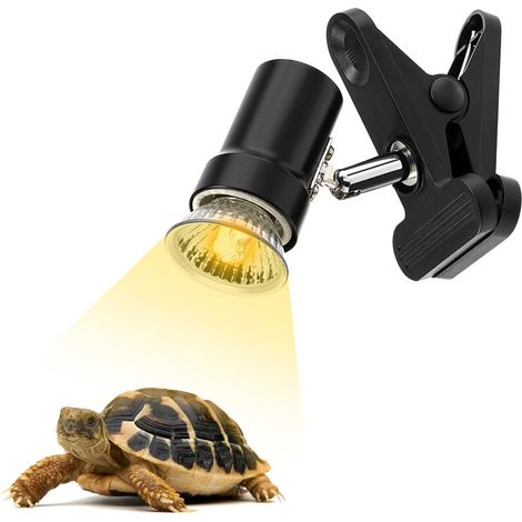 Lampe chauffante rotative - Système de chauffage à double spectre avec pince réglable, idéale pour les terrariums à reptiles et les aquariums à tortues. (1/5)