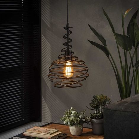 Hanging Lamp Industrial Kelsey Kegel Black 1-Licht (1/3)