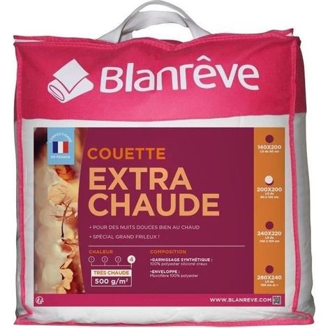 BLANREVE Couette extra chaude en microfibre - 200 x 200 cm - Blanc (1/3)
