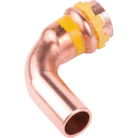 Coude cuivre 90 degrés gaz mf Diamètre 22 mm - Aalberts Integrated Piping Systems